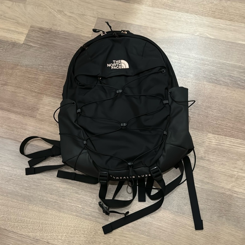 Black and Rose gold Borealis North Face Backback Luxe Backback